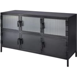 Vitrino 50 Inch Black 6 Door Console -Jamie Young Co Shop 20vitr6 cobk 8