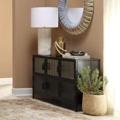 Vitrino 50 Inch Black 6 Door Console -Jamie Young Co Shop 20vitr6 cobk 9