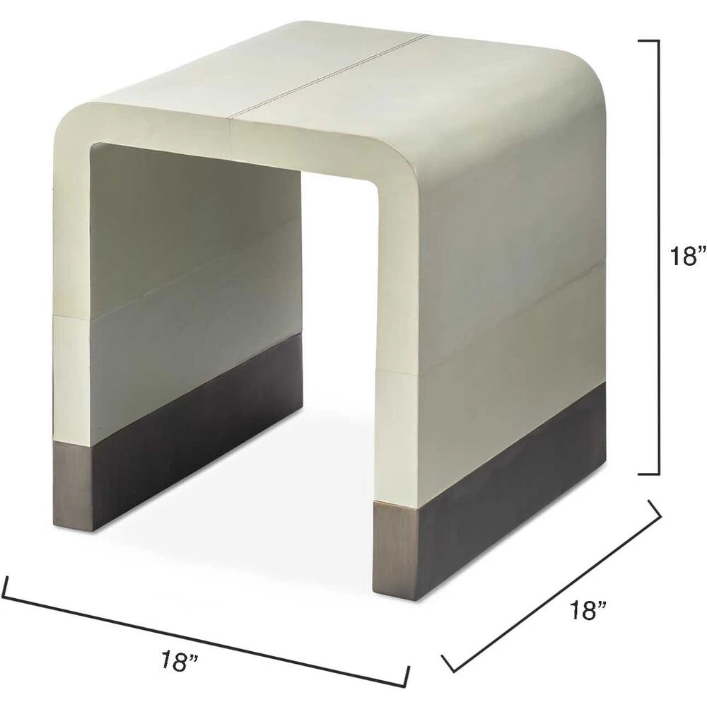 Waterfall 18 X 18 Inch Grey Side Table 3 Waterfall 18 X 18 Inch Grey Side Table - Image 3