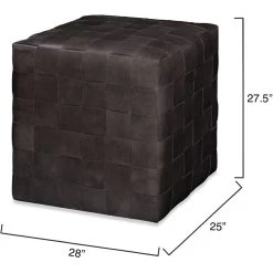 Ottoman 18 Inch Grey Ottoman -Jamie Young Co Shop 20wove dgle 2