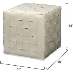 Ottoman 18 Inch Cream Ottoman 7 Ottoman 18 Inch Cream Ottoman -Jamie Young Co Shop 20wove whle 2