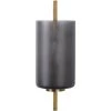 Blueprint 1 Light 5 Inch Antique Brass & Grey Frosted Glass Wall Sconce Wall Light