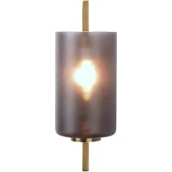 Blueprint 1 Light 5 Inch Antique Brass & Grey Frosted Glass Wall Sconce Wall Light 8 Blueprint 1 Light 5 Inch Antique Brass & Grey Frosted Glass Wall Sconce Wall Light -Jamie Young Co Shop 4blue scabgr 4