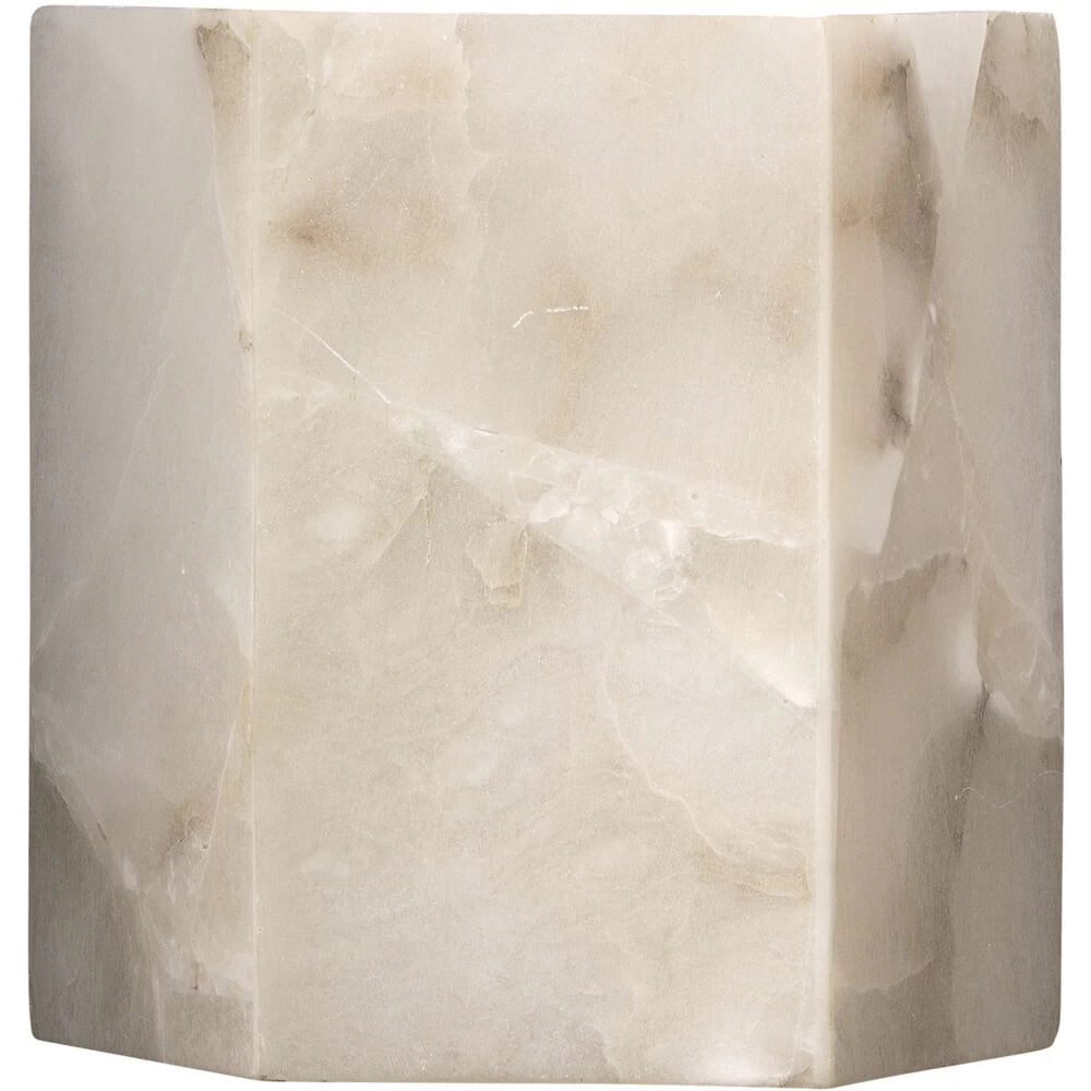 Borealis 1 Light 7 Inch Alabaster Wall Sconce Wall Light, Hexagon 1 Borealis 1 Light 7 Inch Alabaster Wall Sconce Wall Light, Hexagon