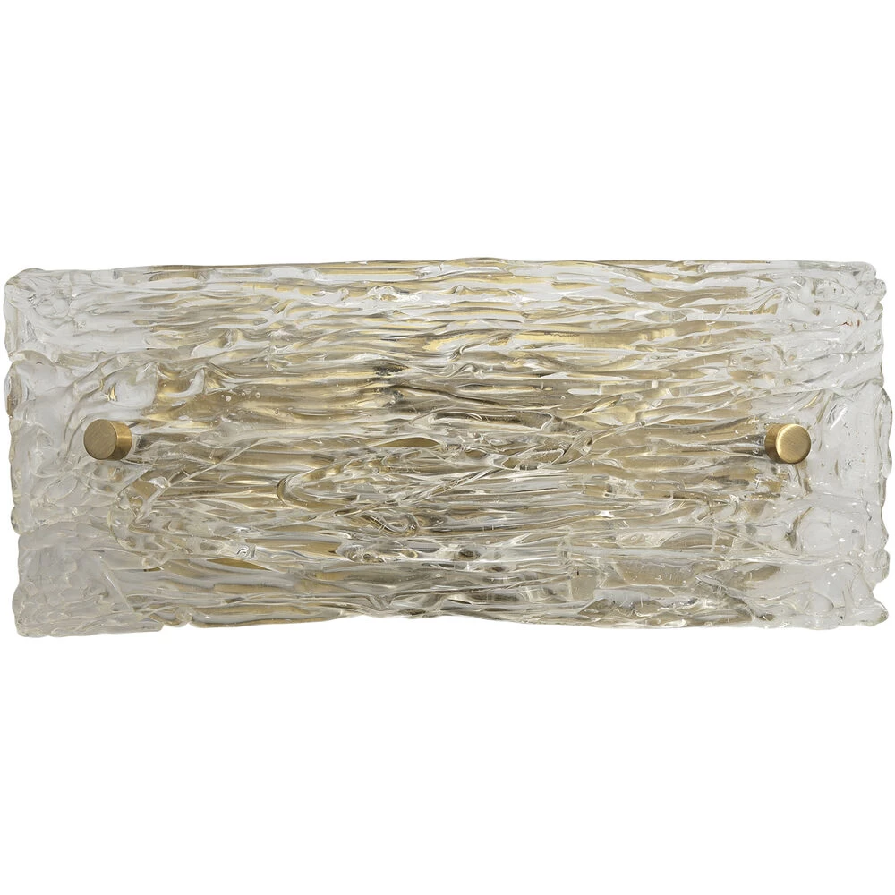 Swan Curved Glass 2 Light 12 Inch Clear Textured Glass W/ Antique Brass Wall Sconce Wall Light 1 Swan Curved Glass 2 Light 12 Inch Clear Textured Glass W/ Antique Brass Wall Sconce Wall Light