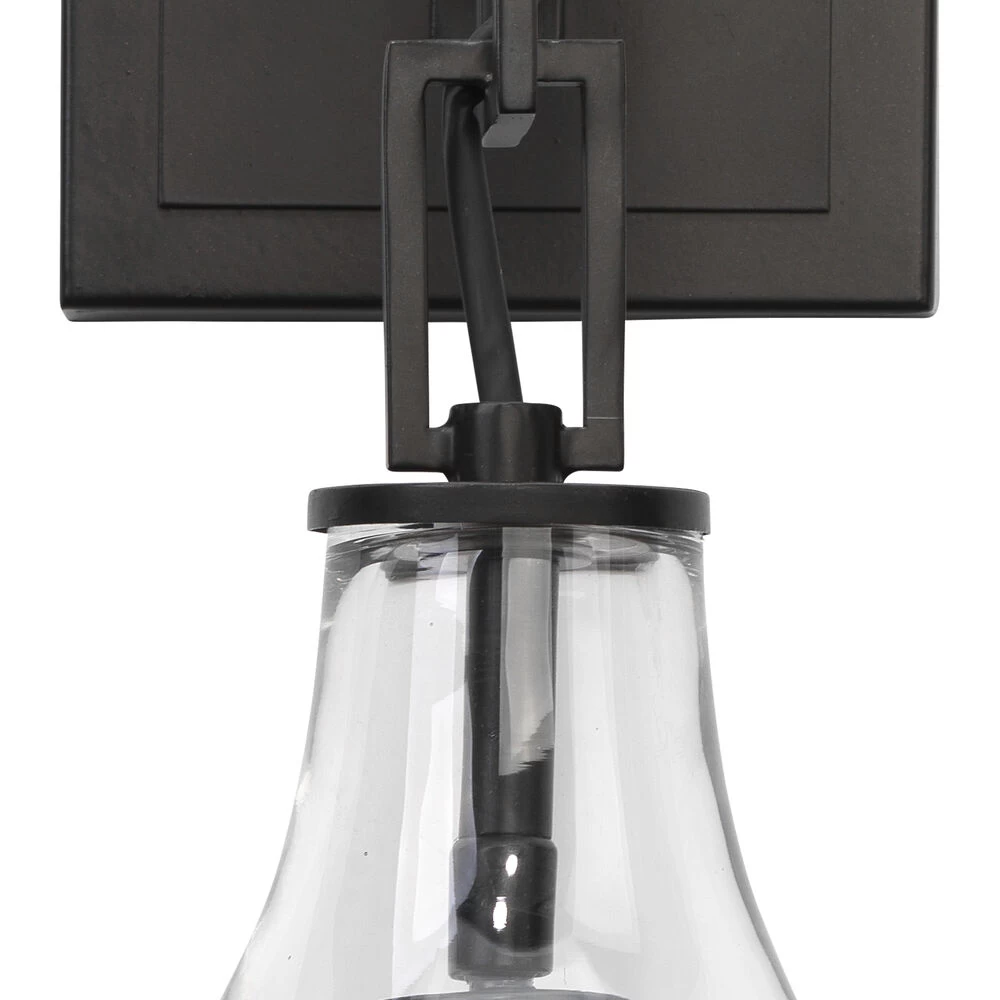 Tear Drop 1 Light 8 Inch Clear Glass & Oil Rubbed Bronze Metal Wall Sconce Wall Light 3 Tear Drop 1 Light 8 Inch Clear Glass & Oil Rubbed Bronze Metal Wall Sconce Wall Light - Image 3