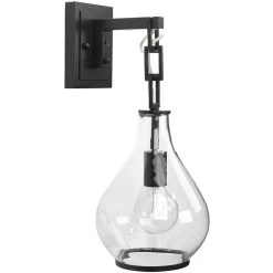 Tear Drop 1 Light 8 Inch Clear Glass & Oil Rubbed Bronze Metal Wall Sconce Wall Light 10 Tear Drop 1 Light 8 Inch Clear Glass & Oil Rubbed Bronze Metal Wall Sconce Wall Light -Jamie Young Co Shop 4tear scob 5