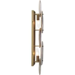 Trinity 2 Light 6.5 Inch Pale Lavender & Antique Brass Wall Sconce Wall Light 9 Trinity 2 Light 6.5 Inch Pale Lavender & Antique Brass Wall Sconce Wall Light -Jamie Young Co Shop 4trin lglv 4