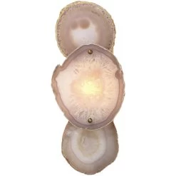 Trinity 1 Light 7 Inch Pale Lavender Agate & Antique Brass Wall Sconce Wall Light -Jamie Young Co Shop 4trin sclv 14