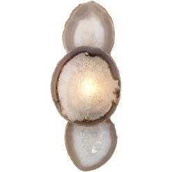 Trinity 1 Light 7 Inch Pale Lavender Agate & Antique Brass Wall Sconce Wall Light -Jamie Young Co Shop 4trin sclv 16