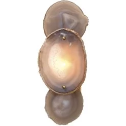 Trinity 1 Light 7 Inch Pale Lavender Agate & Antique Brass Wall Sconce Wall Light -Jamie Young Co Shop 4trin sclv 6