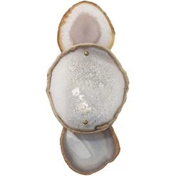 Trinity 1 Light 7 Inch Pale Lavender Agate & Antique Brass Wall Sconce Wall Light -Jamie Young Co Shop 4trin sclv 8