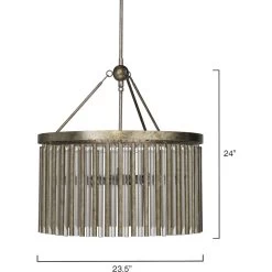 Andromeda 6 Light 24 Inch Champagne Leaf Chandelier Ceiling Light 8 Andromeda 6 Light 24 Inch Champagne Leaf Chandelier Ceiling Light -Jamie Young Co Shop 5andr chch 6