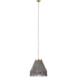 Angelou 3 Light 20 Inch Gold Beaded Chandelier Ceiling Light
