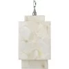 Borealis 1 Light 9 Inch Alabaster Pendant Ceiling Light, Cube