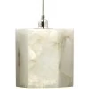 Borealis 1 Light 7 Inch Alabaster Pendant Ceiling Light, Hexagon