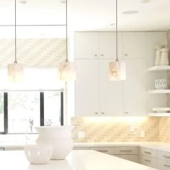 Borealis 1 Light 7 Inch Alabaster Pendant Ceiling Light, Hexagon 13 Borealis 1 Light 7 Inch Alabaster Pendant Ceiling Light, Hexagon -Jamie Young Co Shop 5bore smwh 18