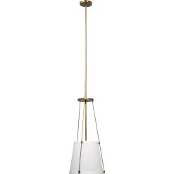 California 1 Light 12 Inch Antique Brass Pendant Ceiling Light