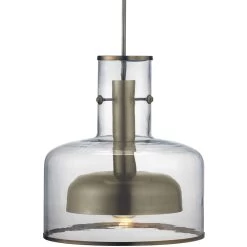 Clyde 1 Light 14 Inch Clear With Gun Metal Pendant Ceiling Light -Jamie Young Co Shop 5clyd clgm 5