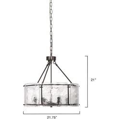 Glenn 6 Light 21.75 Inch Bronze And Oil Rubbed Bronze Chandelier Ceiling Light, Large -Jamie Young Co Shop 5glen lgob 2