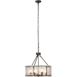 Glenn 6 Light 21.75 Inch Bronze And Oil Rubbed Bronze Chandelier Ceiling Light, Large -Jamie Young Co Shop 5glen lgob 5