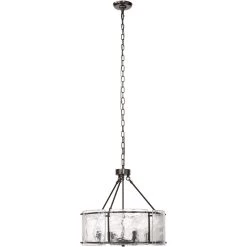 Glenn 6 Light 21.75 Inch Bronze And Oil Rubbed Bronze Chandelier Ceiling Light, Large -Jamie Young Co Shop 5glen lgob 6