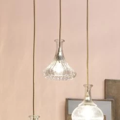 Isabella Carafe 1 Light 7 Inch Clear With Brass Pendant Ceiling Light -Jamie Young Co Shop 5isab clbr 8