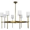 Minerva 8 Light 48 Inch Antique Brass Chandelier Ceiling Light