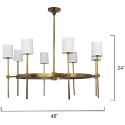 Minerva 8 Light 48 Inch Antique Brass Chandelier Ceiling Light 6 Minerva 8 Light 48 Inch Antique Brass Chandelier Ceiling Light -Jamie Young Co Shop 5mine8 chab 2