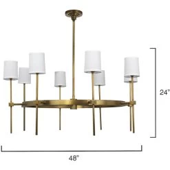 Minerva 8 Light 48 Inch Antique Brass Chandelier Ceiling Light 7 Minerva 8 Light 48 Inch Antique Brass Chandelier Ceiling Light -Jamie Young Co Shop 5mine8 chab 6