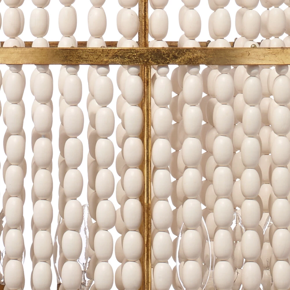 Pacific 6 Light 20 Inch Gold Beaded Chandelier Ceiling Light 4 Pacific 6 Light 20 Inch Gold Beaded Chandelier Ceiling Light - Image 4