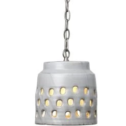 Perforated Pendant Ceiling Light, Perforated -Jamie Young Co Shop 5perf pdgr 4