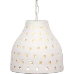 Porous 1 Light 11.75 Inch Textured Matte White Pendant Ceiling Light 12 Porous 1 Light 11.75 Inch Textured Matte White Pendant Ceiling Light -Jamie Young Co Shop 5poro lgwh 5