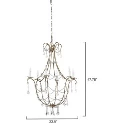 Scarlett 12 Light 34 Inch Champagne And Clear Chandelier Ceiling Light 9 Scarlett 12 Light 34 Inch Champagne And Clear Chandelier Ceiling Light -Jamie Young Co Shop 5scar cham 2