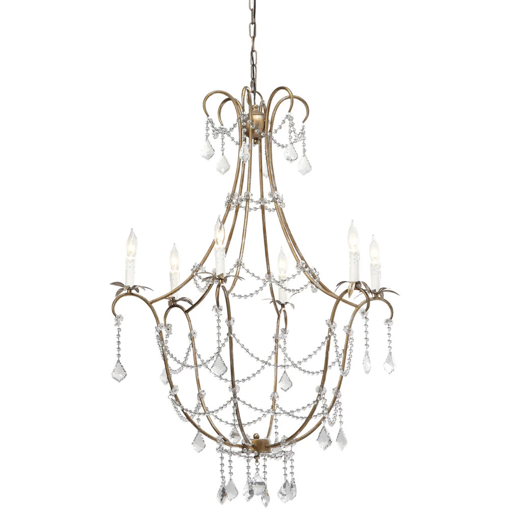 Scarlett 12 Light 34 Inch Champagne And Clear Chandelier Ceiling Light 5 Scarlett 12 Light 34 Inch Champagne And Clear Chandelier Ceiling Light - Image 5