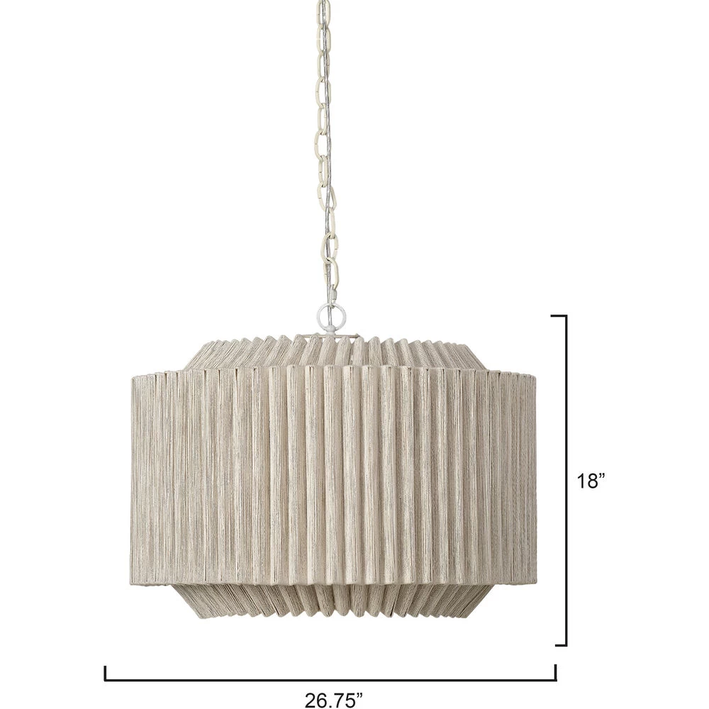 Theory 4 Light 26.75 Inch Off-White Chandelier Ceiling Light 3 Theory 4 Light 26.75 Inch Off-White Chandelier Ceiling Light - Image 3