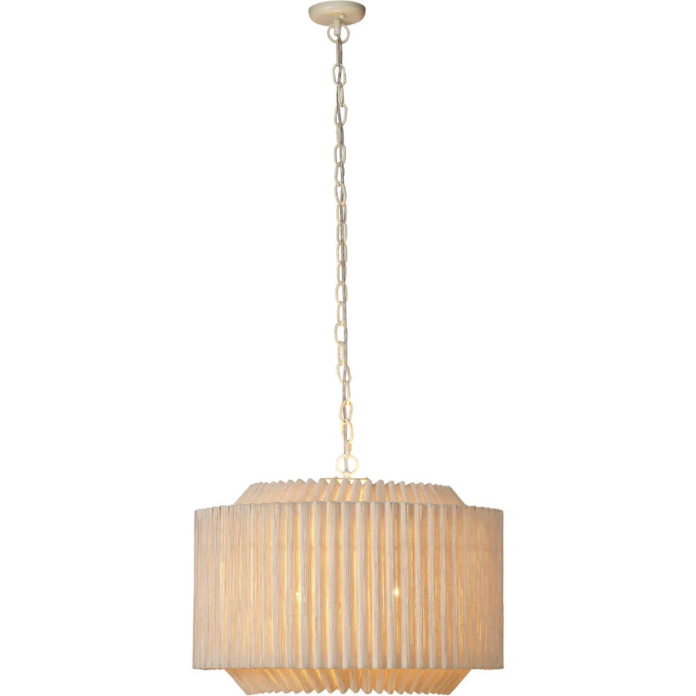 Theory 4 Light 26.75 Inch Off-White Chandelier Ceiling Light 6 Theory 4 Light 26.75 Inch Off-White Chandelier Ceiling Light - Image 6
