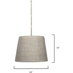 Willow 2 Light 24 Inch Natural Seagrass Chandelier Ceiling Light -Jamie Young Co Shop 5will chna 2