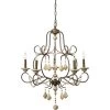 Yellowstone 5 Light 29 Inch Rust And Natural Chandelier Ceiling Light