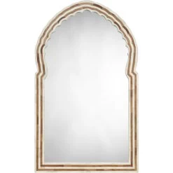 Bardot 40 X 24 Inch Natural And Bone Mirror, Large