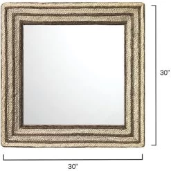 Evergreen 30 X 30 Inch Natural Mirror -Jamie Young Co Shop 6ever sqsg 2