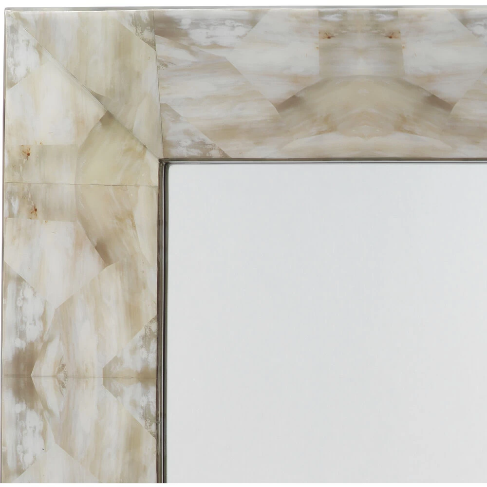 Fragment 48 X 36 Inch Light Grey & Beige Faux Horn Mirror 4 Fragment 48 X 36 Inch Light Grey & Beige Faux Horn Mirror - Image 4
