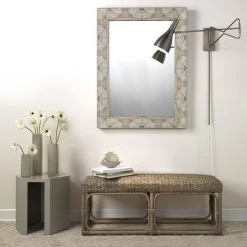 Fragment 48 X 36 Inch Light Grey & Beige Faux Horn Mirror 11 Fragment 48 X 36 Inch Light Grey & Beige Faux Horn Mirror -Jamie Young Co Shop 6frag migr 5