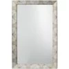 Fragment 36 X 24 Inch Light Grey & Beige Faux Horn Mirror