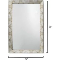 Fragment 36 X 24 Inch Light Grey & Beige Faux Horn Mirror 7 Fragment 36 X 24 Inch Light Grey & Beige Faux Horn Mirror -Jamie Young Co Shop 6frag smgr 2