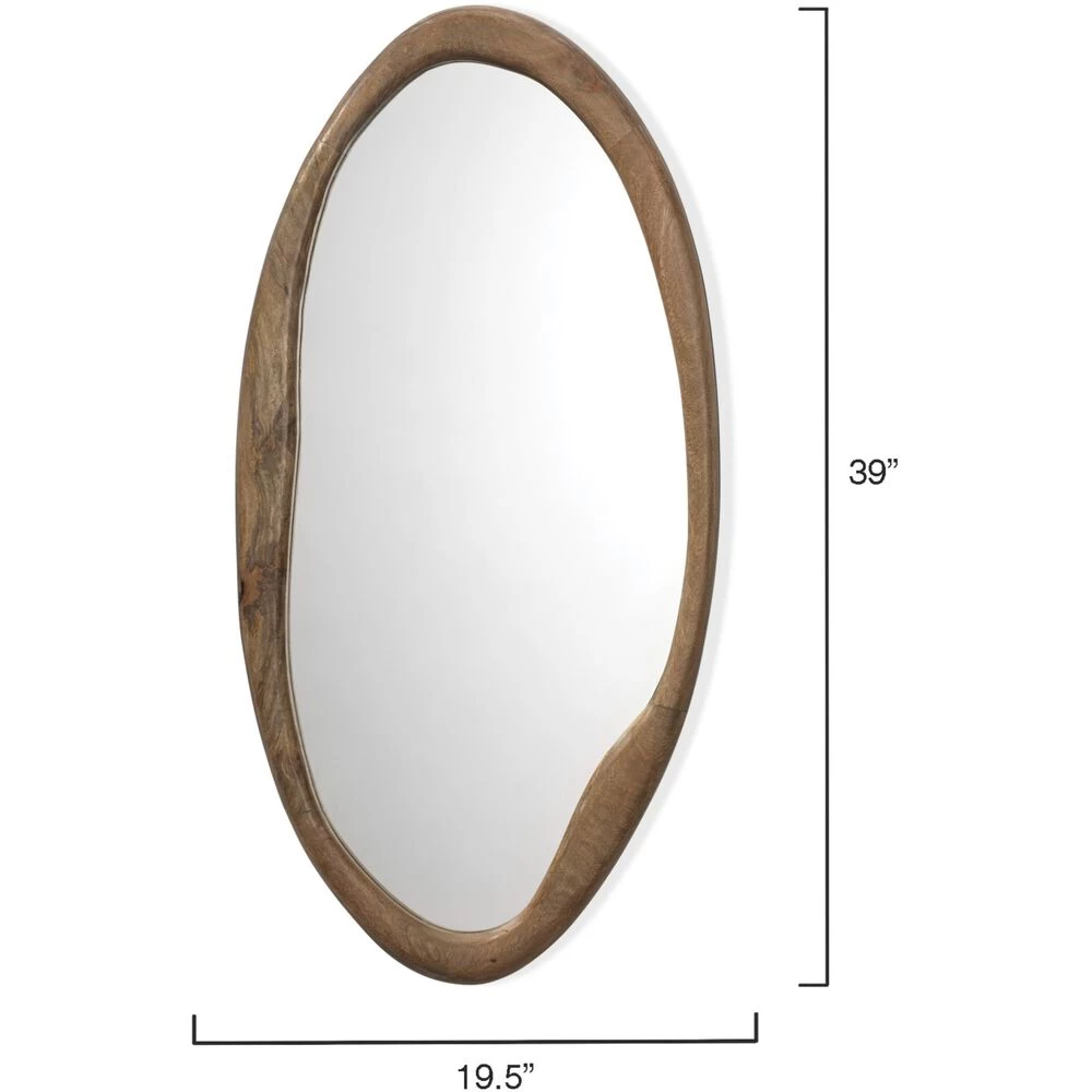 Organic 39 X 19.5 Inch Natural Wood Mirror 3 Organic 39 X 19.5 Inch Natural Wood Mirror - Image 3