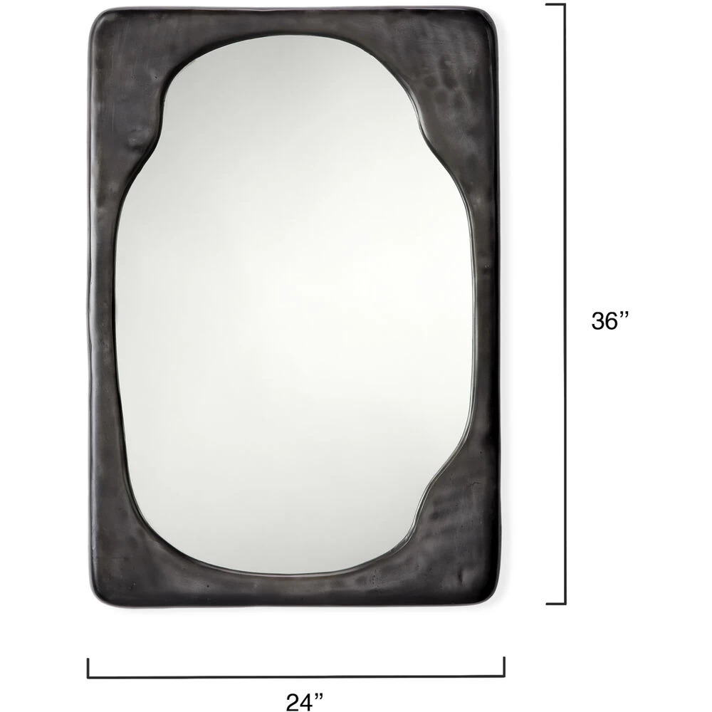 Organic 36 X 24 Inch Antique Iron Mirror 3 Organic 36 X 24 Inch Antique Iron Mirror - Image 3
