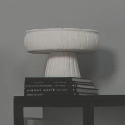 Aegean Pedestal 14.5 X 9 Inch Bowl 10 Aegean Pedestal 14.5 X 9 Inch Bowl -Jamie Young Co Shop 7aege lgwh 3