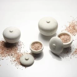 Bennett 7.25 X 6 Inch Storage Bowl With Lid, Large -Jamie Young Co Shop 7benn lgwh 6