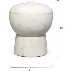 Bennett 6 X 5 Inch Storage Bowl With Lid, Medium -Jamie Young Co Shop 7benn mdwh 2